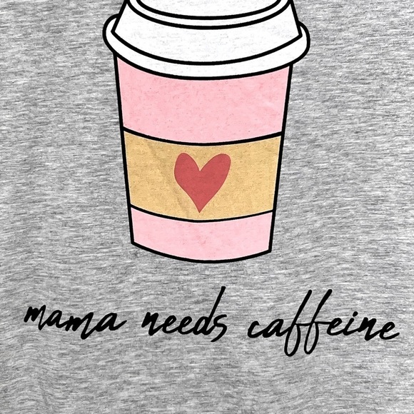 WOMEN’S Hybrid Graphic T-Shirt ‘Mama Needs Caffeine’ - Picture 5 of 9